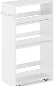 MARTY Rolling Storage Cart 7.9" W, 4-Tier Kitchen Cart with