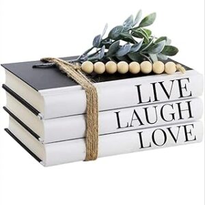 Live|Laugh|Love Decorative Books for Home Decor - Set of 3