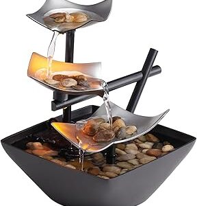 Homedics Tabletop Water Fountain, Home Décor Soothing Sound