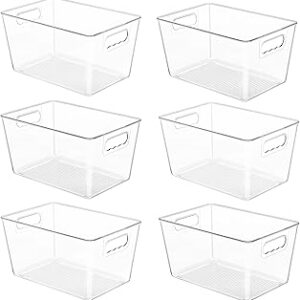 YIHONG 6 Pack Clear Pantry Organizer Bins