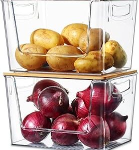 Pantry Organizers Storage 2 Pack Stackable Kitchen