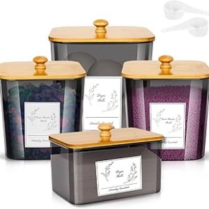 4 Pack Laundry Powder Container & Dryer Sheet Holder with