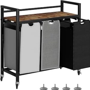 Laundry Hamper, Laundry Basket, Laundry Sorter with 3 Remova