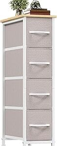 Somdot Narrow Dresser with 4 Drawers, Slim Storage Chest of