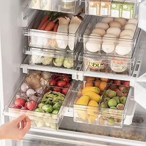 Refrigerator Organizer Bins - Clear Plastic Container Drawer