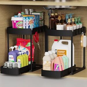 2 Pack Multi-Purpose Pull-Out Storage Organizers, Under Sink