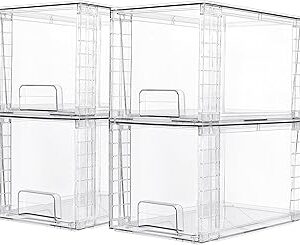 Vtopmart 4 Pack Large Stackable Storage DrawersEasily