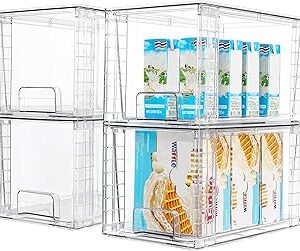 Vtopmart 4Pack Large Stackable Kitchen Pantry Storage