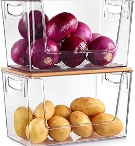 2 PACK Pantry Organizers and Storage Stackable