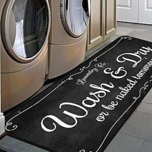 Laundry Room Long Mat Area Rug Non-Slip Floor Mat Waterproof